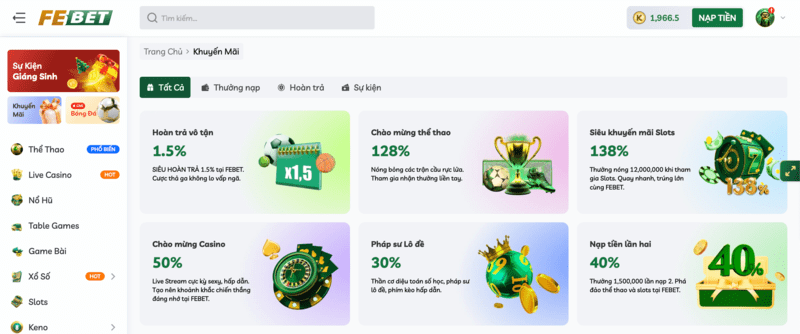 Khuyến mãi FEBET