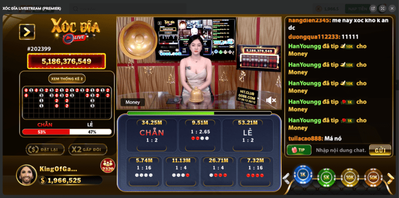 Sảnh Live Xóc Đĩa Cùng Em Dealer được Tuyển Chọn Gắt Gao