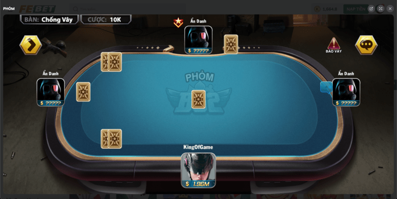 Sảnh game bài Phỏm FEBET