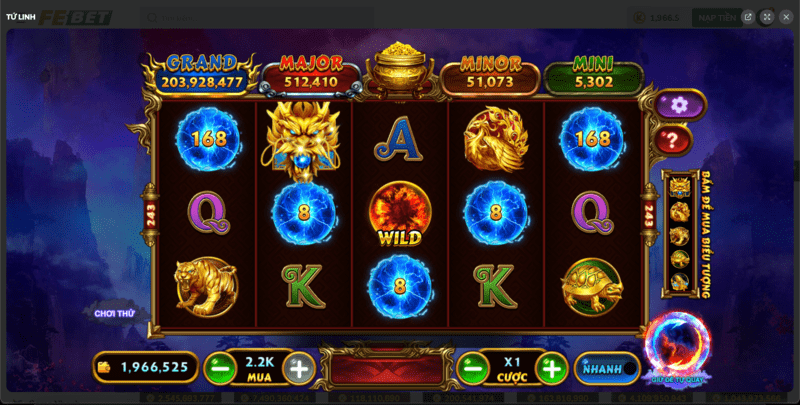 Game nổ hũ Tứ Linh Febet