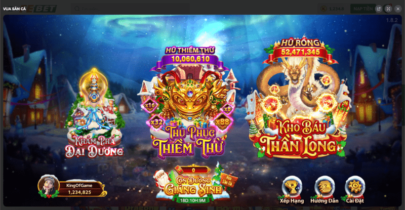 Giao diện game bắn cá "Vua Săn Cá" tại nhà cái FEBET