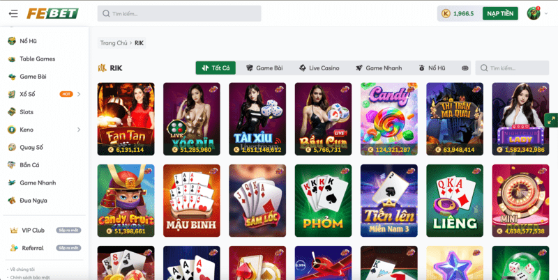Sảnh Live Casino Rik Vip
