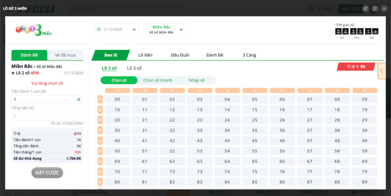 Sảnh Lô Đề 3 Miền FEBET