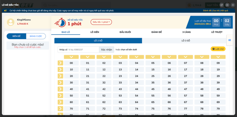 Sảnh Lô Đề Siêu Tốc FEBET