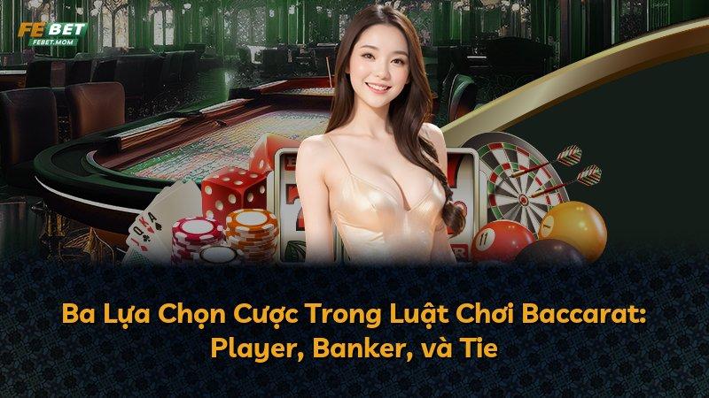 Ba Lựa Chọn Cược Trong Luật Chơi Baccarat: Player, Banker, và Tie