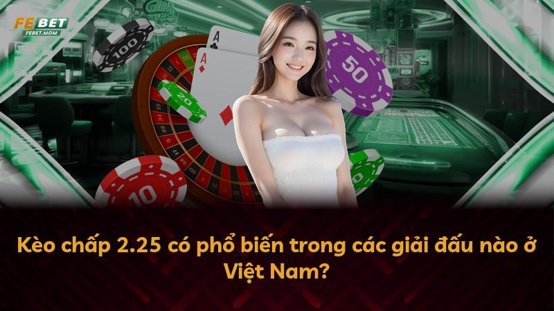 Kèo chấp 2.25 có phổ biến trong các giải đấu nào ở Việt Nam?