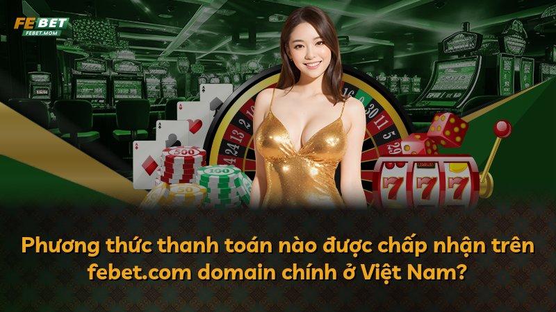 Phương thức thanh toán nào được chấp nhận trên febet.com domain chính ở Việt Nam?